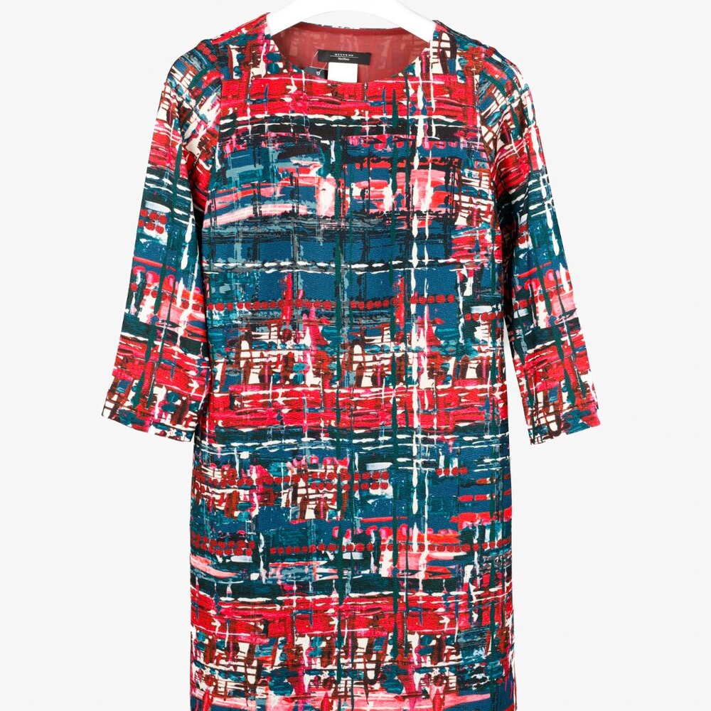 Weekend MaxMara Multicoloured 3/4 Sleeve Shift Dress